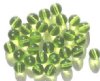 25 10mm Transparent Olive Round Glass Beads